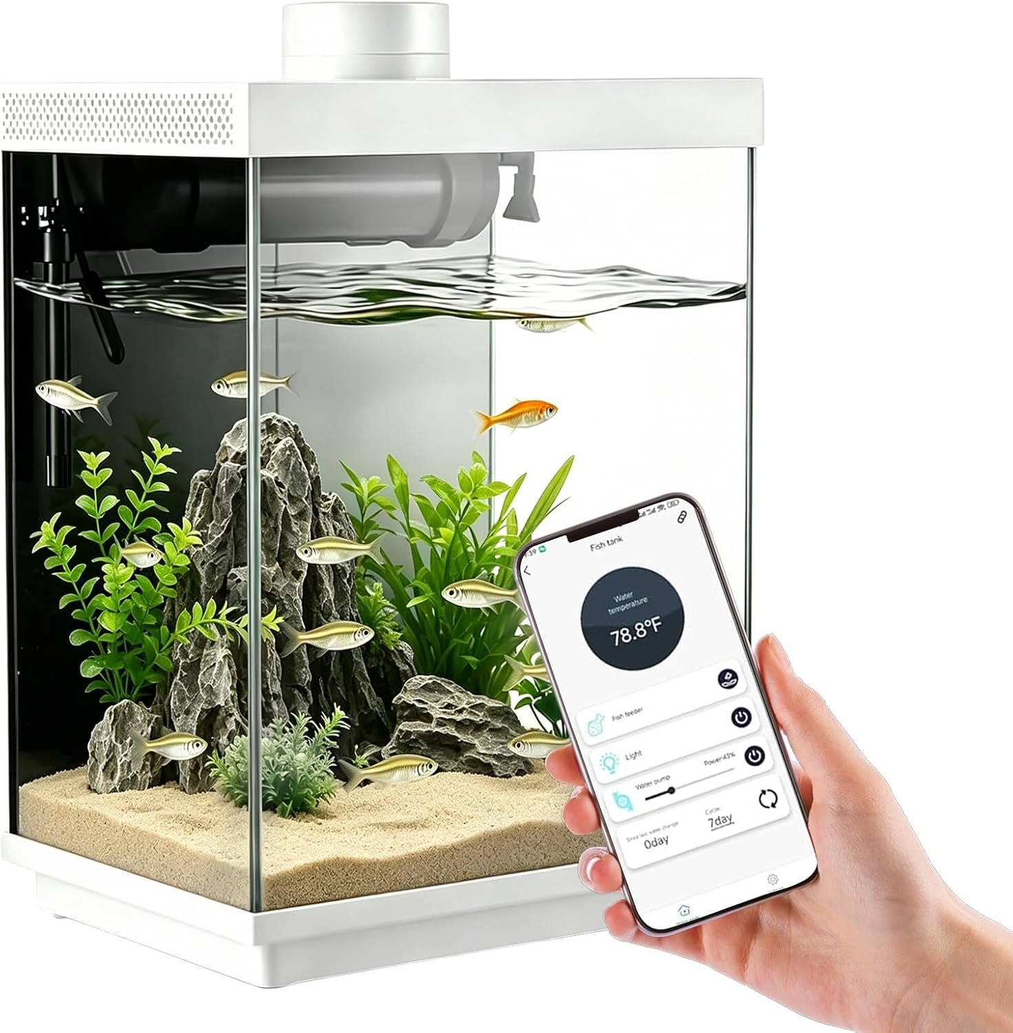 71NARCIRoL._AC_SL1500_.jpg Smart Aquarium with Dual Tank Feeding and App Control - Image 1