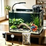 Smart Rimless Aquarium with Integrated Filtration and Lighting